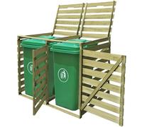 Prolenta Premium - Abri Pour Poubelle Double 240 L Bois Imprégné Vert