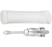 Prolenta Premium - Ancre flottante avec corde argentée 3,2 kg fonte malléable