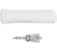 Prolenta Premium - Ancre pliante avec corde Argent 0,7 kg Fonte galvanisée à chaud
