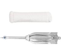 Prolenta Premium - Ancre pliante avec corde argent 12 kg Fonte galvanisée à chaud