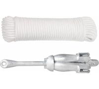 Prolenta Premium - Ancre pliante avec corde argent 4 kg fonte galvanisée à chaud