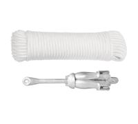 Prolenta Premium - Ancre pliante avec corde argentée 2,5 kg fonte malléable