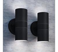 Prolenta Premium - Applique Murale D'extérieur 2 Pcs Acier Noir