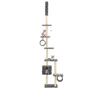 Prolenta Premium - Arbre à chat avec griffoirs en sisal 260cm Gris empreinte de patte