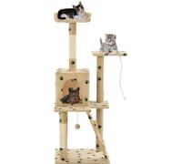 Prolenta Premium - Arbre à chat Sisal 120 cm Beige Impression de pattes