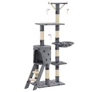 Prolenta Premium - Arbre à chat Sisal 138 cm Gris Impression Patte
