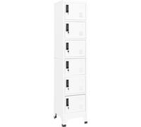 Prolenta Premium - Armoire à casiers blancs 38x40x180 cm Acier