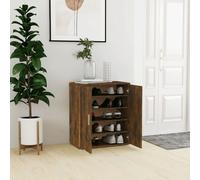 Prolenta Premium - Armoire à chaussures chêne fumé 60x35x70 cm bois composite