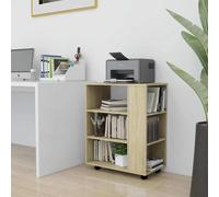 Prolenta Premium - Armoire à roulettes Chêne Sonoma 60x35x75 cm Matériau dérivé du bois