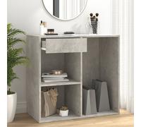 Prolenta Premium - Armoire cosmétique gris béton 80x40x75 cm bois composite