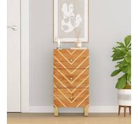 Prolenta Premium - Armoire d'appoint Marron et Noir 40x33,5x75 Bois massif Mango