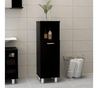 Prolenta Premium - Armoire de salle de bain noir 30x30x95 cm bois composite