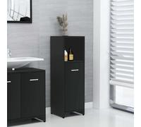 Prolenta Premium - Armoire de salle de bain noir 30x30x95 cm bois composite