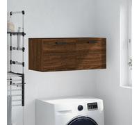 Prolenta Premium - Armoire murale marron imitation chêne 80x36,5x35 cm Matériau dérivé du bois