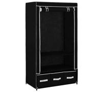 Prolenta Premium - Armoire Noir 87 x 49 x 159 cm Tissu