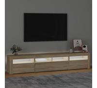Prolenta Premium - Armoire TV avec lampes LED Chêne Sonoma 210x35x40 cm