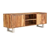 Prolenta Premium - Armoire TV en bois massif d'acacia brun miel 118x30x40 cm