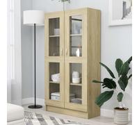 Prolenta Premium Armoire vitrine Chêne Sonoma 82,5x30,5x150 cm Matériau bois