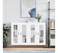Prolenta Premium - Armoires murales 2 pcs. Blanc Bois composite