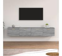 Prolenta Premium - Armoires murales 2 pcs. Gris Sonoma 100x36,5x35 cm Bois composite