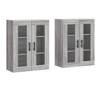 Prolenta Premium - Armoires murales 2 pcs. Gris Sonoma Matériau dérivé du bois