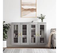 Prolenta Premium - Armoires murales 2 pcs. Gris Sonoma Matériau dérivé du bois