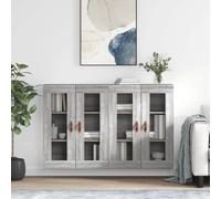 Prolenta Premium - Armoires murales 2 pcs. Gris Sonoma Matériau dérivé du bois