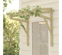 Prolenta Premium - Auvent De Porte 100x100x80 Cm Bois De Pin Massif Imprégné Marron