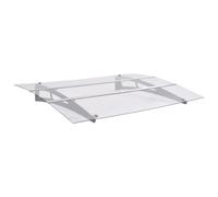 Prolenta Premium - Auvent De Porte Argenté Et Transparent 120x90 Cm Polycarbonate Multicolore