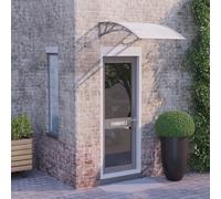 Prolenta Premium - Auvent de porte Gris et Transparent 100x75 cm Polycarbonate