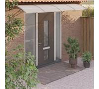 Prolenta Premium - Auvent de porte Gris et Transparent 400x75 cm Polycarbonate