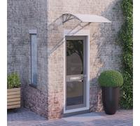 Prolenta Premium - Auvent de porte Gris et Transparent 80x75 cm Polycarbonate
