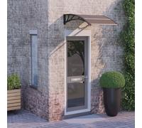 Prolenta Premium - Auvent de porte noir 100x75 cm polycarbonate