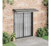 Prolenta Premium - Auvent De Porte Noir 200x75 Cm Pc Noir