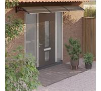 Prolenta Premium - Auvent de porte Noir 300x75 cm Polycarbonate