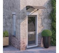 Prolenta Premium - Auvent de porte noir 80x75 cm polycarbonate