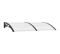 Prolenta Premium - Auvent de porte noir et transparent 200x75 cm PC
