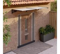 Prolenta Premium - Auvent De Porte Noir Et Transparent 239x90 Cm Polycarbonate Transparent