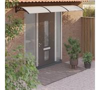 Prolenta Premium - Auvent de porte Noir et Transparent 300x75 cm Polycarbonate