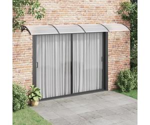 Prolenta Premium - Auvent De Porte Noir Et Transparent 400x75 Cm Polycarbonate Noir