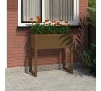 Prolenta Premium - Bac à plantes brun miel 78x40x81 cm pin massif