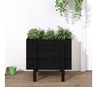 Prolenta Premium - Bac à plantes noir 62x50x57 cm pin massif