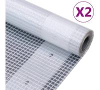 Prolenta Premium - Bâches en maille 2 pcs. 260 g/m² 4x3 m Blanc