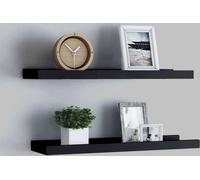 Prolenta Premium - Baguettes à tableaux 2 pcs. noir 40x9x3 cm MDF