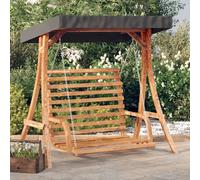 Prolenta Premium - Balancelle Avec Auvent Bois Massif D'épicéa Et Finition En Teck Marron