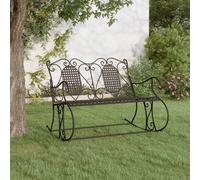 Prolenta Premium - Banc à bascule 2 places 113 cm noir acier