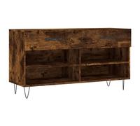 Prolenta Premium - Banc à chaussures chêne fumé 102x35x55 cm bois composite