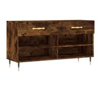 Prolenta Premium - Banc à chaussures chêne fumé 102x35x55 cm bois composite