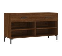 Prolenta Premium - Banc à chaussures marron imitation chêne 102x35x55 cm bois composite