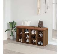 Prolenta Premium - Banc à chaussures marron imitation chêne 103x30x48 cm bois composite